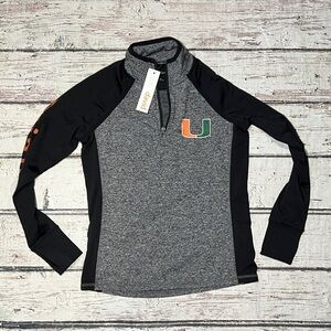 Miami Hurricanes Athletic Gym Workout Womens New Sports Collegiate Shirt